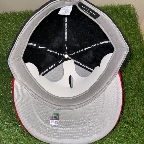 Nike UGA Dawgs Georgia Bulldogs Baseball Team Issued Fitted Cap Hat Black - Picture 6 of 15